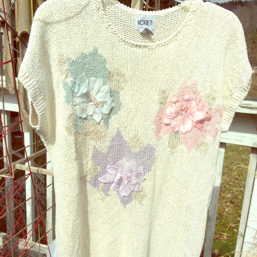 Summer sweater. 75% silk viscose, 25% rayon.